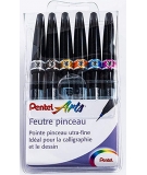 Pochette De 6 Feutres Pinceaux Brush Sign Pen Artist - PENTEL
