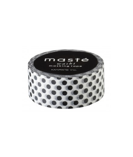 Masking Tape Black Polka Dots - masté