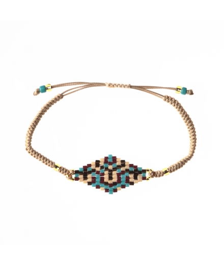 Bracelet En Perles De Verre Mosaic - MATSUNO