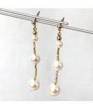 Boucles D'oreilles En Perles De Verre Et Perles Synthétiques Noble - MATSUNO