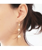 Boucles D'oreilles En Perles De Verre Et Perles Synthétiques Noble - MATSUNO
