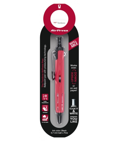 Stylo à Bille AirPress Rouge 0.7mm - TOMBOW