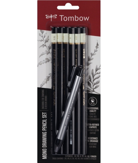 Set De 6 Crayons MONO Et Stylo-Gomme - TOMBOW