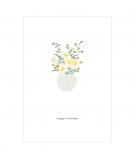 Carte Double Fleurs Anniversaire - KARTOTEK