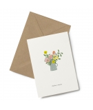 Carte Double Fleurs Remerciement - KARTOTEK
