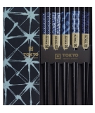 Coffret De 5 Paires De Baguettes Japonaises Bleues - TOKYO DESIGN