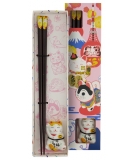 Set Cadeau Paire et Repose Baguettes Maneki Nekko Jaune/ TOKYO DESIGN