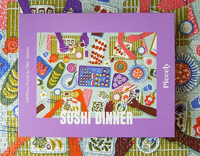 PUZZLES SUSHI PUZZLE 500 Pieces Foodies Sushi Lover Rare Puzzles