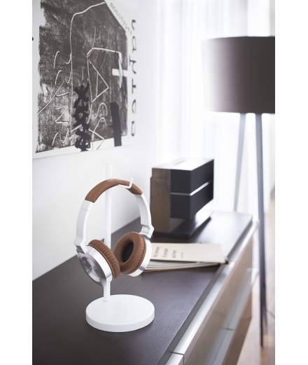 Support Pour Casque En Acier Blanc / YAMAZAKI