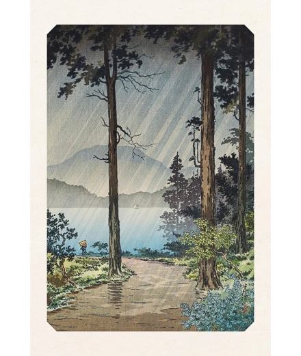 Carte Postale Lac Hakone 10x15cm - Editions Jourdenuit