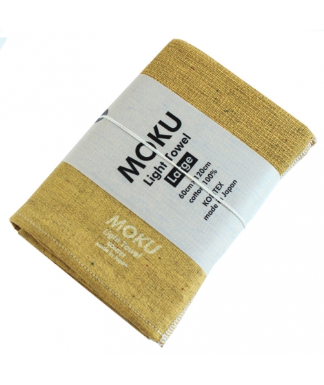 Serviette Japonaise Légère Jaune L 100% Coton 60x120cm - MOKU