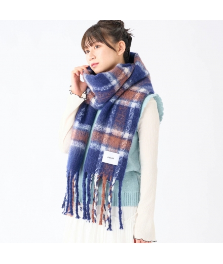 Echarpe Oversize A Franges Volume - ESTAA