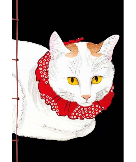 Carnet Hazan Chat Blanc 18x26cm - HAZAN