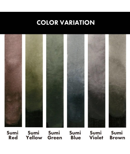 Coffret 6 Aquarelles Sumi - KURETAKE