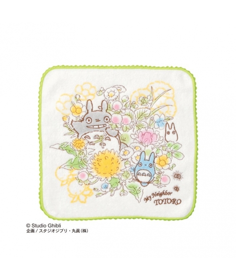Mini Serviette Mon Voisin Totoro Fleurs 25x25cm - GHIBLI