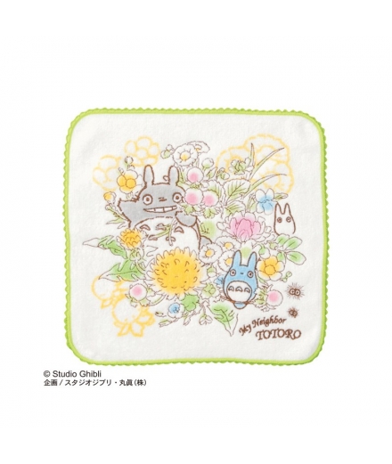 Mini Serviette Mon Voisin Totoro Fleurs 25x25cm - GHIBLI