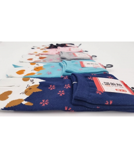 Chaussettes Tabi Chat Made In Japan 34-40 - AOI TRADING
