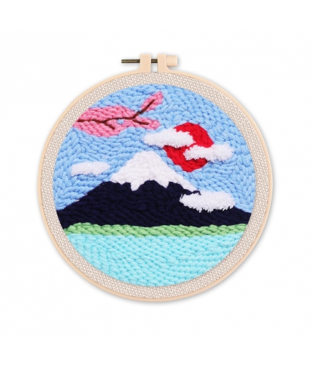 Kit Punch Needle Mt Fuji Et Cerisier - FIGURES D'ART