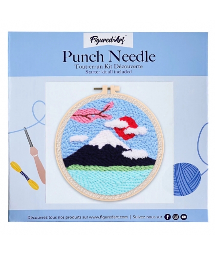 Kit Punch Needle Mt Fuji Et Cerisier - FIGURES D'ART