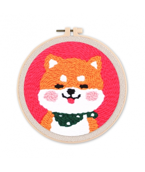 Kit Punch Needle Shiba Inu - FIGURES D'ART