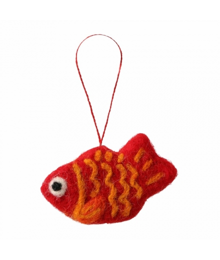 Suspension De Noël Carpe Koi  En Feutrine - MARK'S