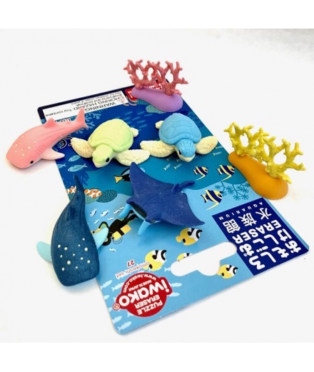 Set De 8 Gommes Aquarium - IWAKO