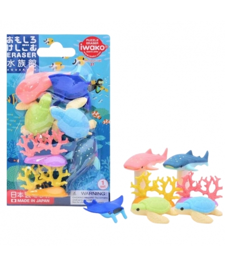 Set De 8 Gommes Aquarium - IWAKO