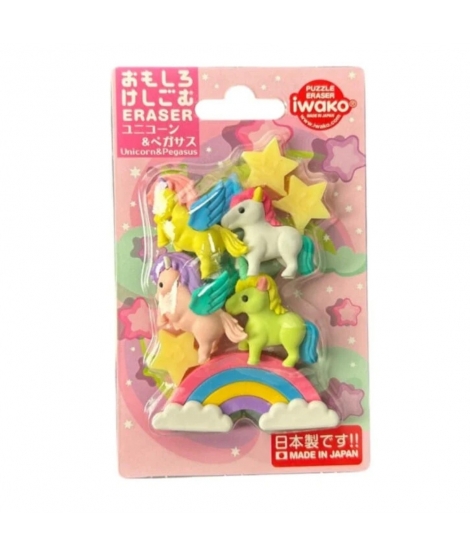 Set De 8 Gommes Licornes - IWAKO