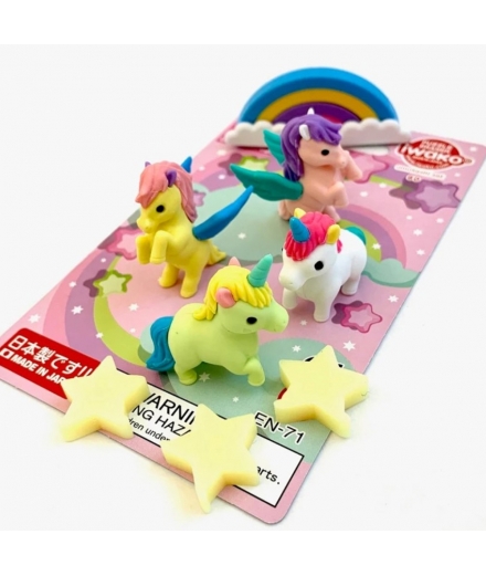 Set De 8 Gommes Licornes - IWAKO