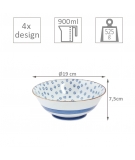 Bol Japonais 900ml Fleurs bleues / TOKYO DESIGN