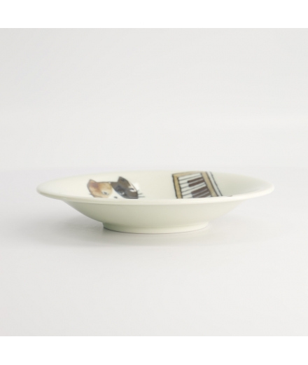 Assiette Japonaise Neko Maruke Piano / TOKYO DESIGN