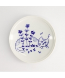 Petite Assiette Japonaise Neko Maruke Bleue / TOKYO DESIGN