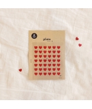 Gomettes Stickers Paillettes Coeur Rouge - SUATELIER