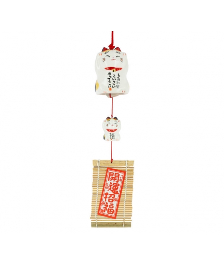 Cloche Furin Céramique Maneki Neko Calico