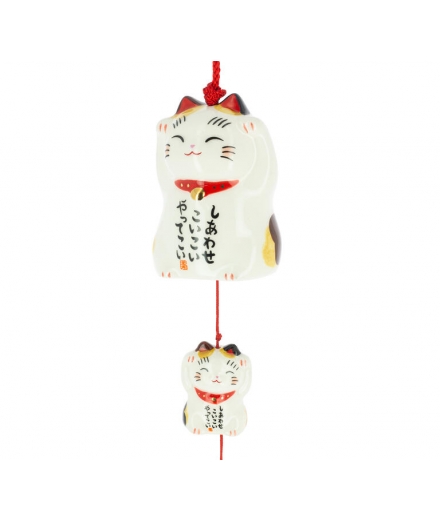 Cloche Furin Céramique Maneki Neko Calico