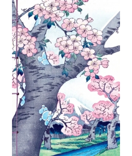 Carnet Hazan Gaufré Cerisiers 12x17cm - HAZAN