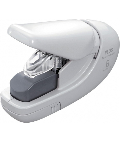 Agrafeuse Compacte Blanche Sans Agrafes - PLUS