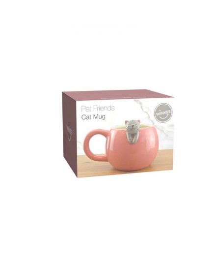 Mug Chat Gris Assis - WINKEE