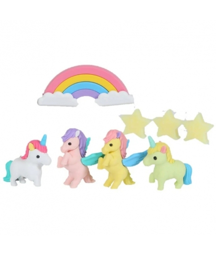 Set De Gommes Japonaises Licornes - IWAKO