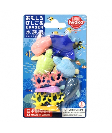 Set De Gommes Japonaises Aquarium - IWAKO