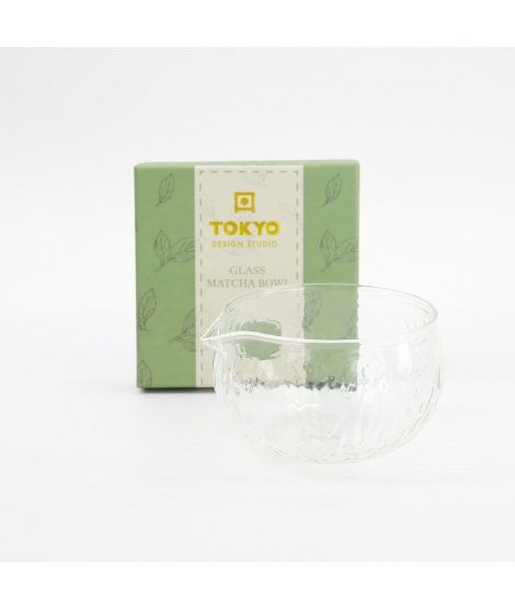 Bol à Matcha en Verre Texturé Bec Verseur - TOKYO DESIGN