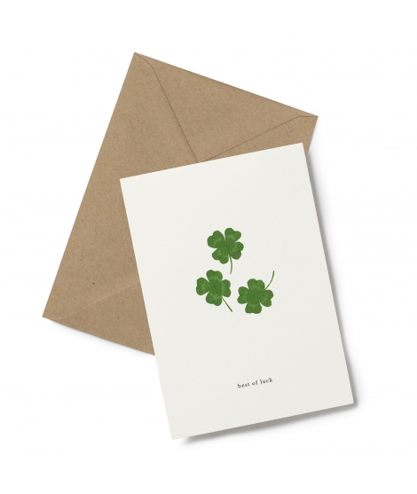 Carte Double Trèfle à 4 Feuilles - KARTOTEK