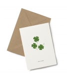 Carte Double Trèfle à 4 Feuilles - KARTOTEK