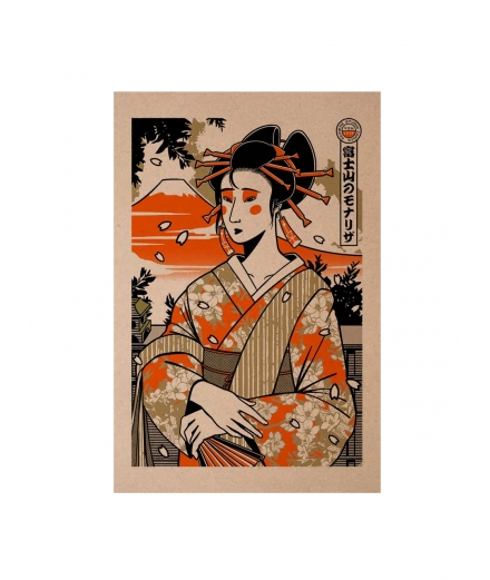 Carte Postale Geisha Joconde - PAIHEME STUDIO