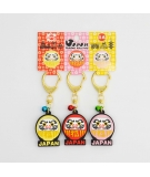 Set de 3 Porte clés Daruma Silicone