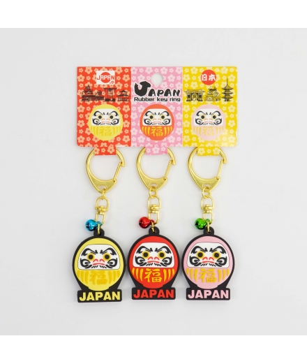 Set de 3 Porte clés Daruma Silicone