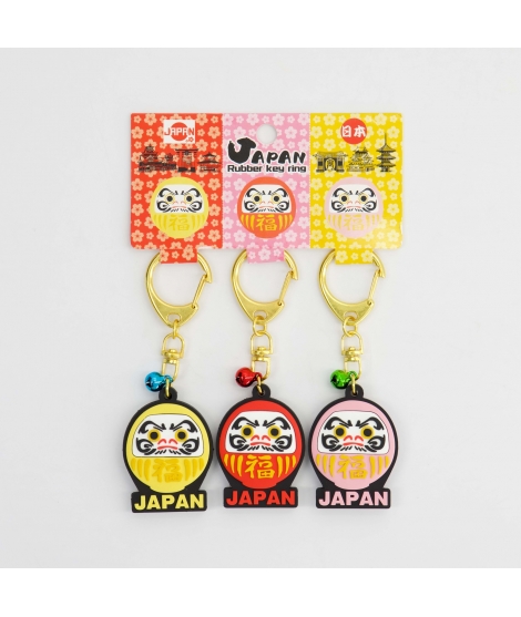 Set de 3 Porte clés Daruma Silicone