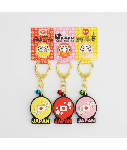 Set de 3 Porte clés Daruma Silicone