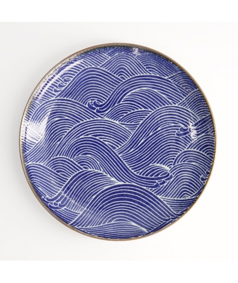 Assiette Ronde 21.5cm Seigaiha - TOKYO DESIGN