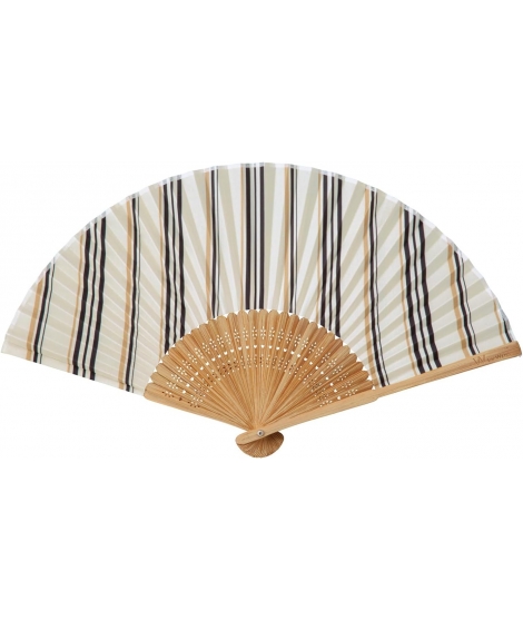 Éventail Japonais Avec Étui Stripes - WPC